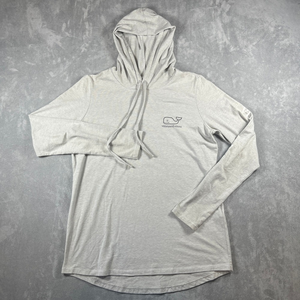 Vineyard Vines Edgartown T-Shirt Hoodie Womens Small Gray Pima Cotton Blend